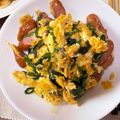 ＲＡＶらぶ's cooksnap of when they made ほうれん草ウインナーと卵のバター醤油炒め.
