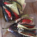 El cooksnap de La cocina de Silvia cuando hizo Berenjenas en abanico de jamón, lacón y jamón dulce o York con tomate y mozzarella.