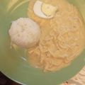 El cooksnap de Xiomi Lahura Rafael cuando hizo Ají de gallina (pollo).