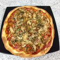 El cooksnap de Alicita cuando hizo Pizza casera de verduras y atún.