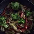 El cooksnap de Alva Cuyan cuando hizo Fajitas de Pollo con salsa de achiote.