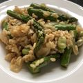 Graham Burley's cooksnap of when they made Broad Bean and Asparagus Risotto with Slow Roasted Tomatoes.