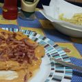 El cooksnap de Pamela Gonzalez cuando hizo Pechuga de pollo a la crema con bacon.