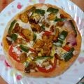 Shampa Chatterjee's cooksnap of when they made Chicken Pizza.