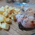 El cooksnap de Andy Solari Roa cuando hizo Pollo al horno con papas fritas y ensaladita.