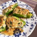 ゆず＆ほま＆ちこ's cooksnap of when they made 餃子のタネの残りで【ピーマンの肉詰め】.