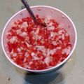 El cooksnap de Cabañas Dormis Yvyra San Jose (E.R) cuando hizo Salsa criolla.