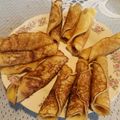 El cooksnap de Monserrath Moreira cuando hizo Panqueques masa básica con dulce de leche o compota de manzana.