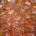 El cooksnap de Carmen Sardinero Francos cuando hizo Magro con pimiento verde y tomate en olla express.