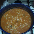El cooksnap de Fish11 Morales cuando hizo Pollo entomatado con papas y arroz rojo.