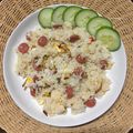 Cooksnap Dapur Yusfarisyia semasa beliau membuat Nasi Goreng SLY (simple le ye).