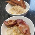 steve bould's cooksnap of when they made Apple risotto with bacon.