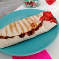 Cooksnap από Εύη 🤰 στη συνταγή Tortilla με μερέντα, φράουλες, μπισκότο, μπανάνα