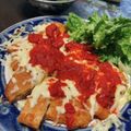 マックスの母's cooksnap of when they made 豚カツアレンジ☆トマトソースのチーズかつ.