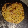 Sidra Yasir's cooksnap of when they made Besani naan on tawa.