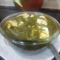 Aruna Thapar's cooksnap of when they made Palak paneer.