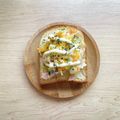 キンプリ's cooksnap of when they made 朝食に♪ポテトサラダのチーズマヨトースト.
