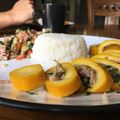 El cooksnap de Brandon Guzman cuando hizo Zucchini relleno con jamón y verduras.