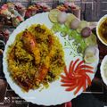 Sukla Sil's cooksnap of when they made Prawn Biryani.