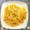 El cooksnap de Wilson Cano cuando hizo Pasta con atún y champiñones.
