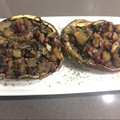 El cooksnap de Irene cuando hizo Champiñones rellenos a la parrilla.