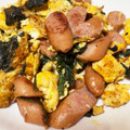 mariamiyo's cooksnap of when they made ほうれん草ウインナーと卵のバター醤油炒め.