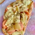 Cooksnap của Bòn Bon khi họ làm theo món Pizza từ bánh mì Sandwich