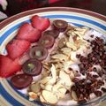 El cooksnap de Yazmin Serrano cuando hizo Yogur griego natural con plátano, mandarina y canela.