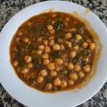 El cooksnap de Julián cuando hizo Garbanzos con espinacas.