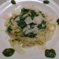 El cooksnap de bienvecarhu cuando hizo Tagliatelle al pesto de rúcula.