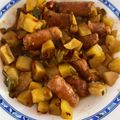 El cooksnap de Inma SL cuando hizo Salchichas con verduras cocidas en vino blanco.