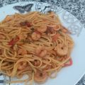 El cooksnap de Ruth Garcia Menendez cuando hizo Espaguetis estilo chino con gambas.
