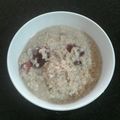 El cooksnap de javier cuando hizo Avena con moras.