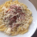 El cooksnap de Marieta cuando hizo Macarrones con tomate y queso rallado.