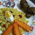 Sunanda Majumder's cooksnap of when they made বাসন্তী পোলাও আর স্পাইসি চিকেন কষা (Basanti pulao with chicken kosha recipe in Bengali).