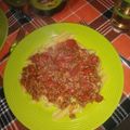 Bill Duffy's cooksnap of when they made Simple Spaghetti Sauce with Pasta .
