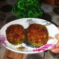 Mukti Bhargava का कुकस्नैप जब उन्होंने केपसिकम रिंग (Capsicum ring recipe in Hindi) बनाया था।