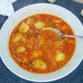 El cooksnap de Laura López Cuesta cuando hizo Lentejas castellanas, con tomates y patatas.