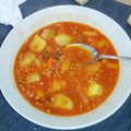 El cooksnap de Laura López Cuesta cuando hizo Lentejas castellanas, con tomates y patatas.