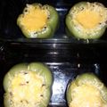 Brittany Moody's cooksnap of when they made Texas Stuffed Bell Peppers.