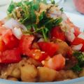 Naheed Baig's cooksnap of when they made Bhuni hoi choly ki chaat.