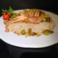 Cooksnap de Zaida TC @alquimiasfood quando cozinhou Polvo com risoto de limão siciliano e alho poró crocante.