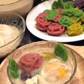 รูป Cooksnap ของ Wacheerat Tammy เมื่อเขาทำ บัวลอย 5 สี เพิ่มลูกเล่นเป็นลายกุหลาบ
