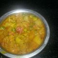 Vanika Agrawal's cooksnap of when they made Aloo matar gobhi ki sabji.
