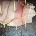 El cooksnap de Carlos Soria cuando hizo Pollo relleno envuelto en panceta.