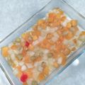Cooksnap dari Asri Paramita untuk resep Pudding Almond Susu topping fruit cocktail