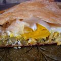 El cooksnap de Pegaso Elisabet cuando hizo Tarta de choclo, arveja, queso y huevo.