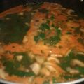 El cooksnap de Yady Mendoza cuando hizo Sopa de Espinacas con Papa y Champiñones.
