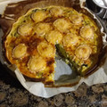 El cooksnap de juantxo cuando hizo Quiche de calabacín, puerro y queso de cabra.