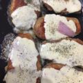 El cooksnap de Sandra Marigliani cuando hizo Milanesas de berenjena a la napolitana y rellenas con jamón y queso.
